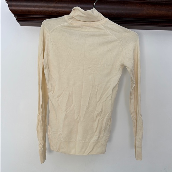 Cream Long Sleeve John Smedley Turtleneck Top - Picture 3 of 3